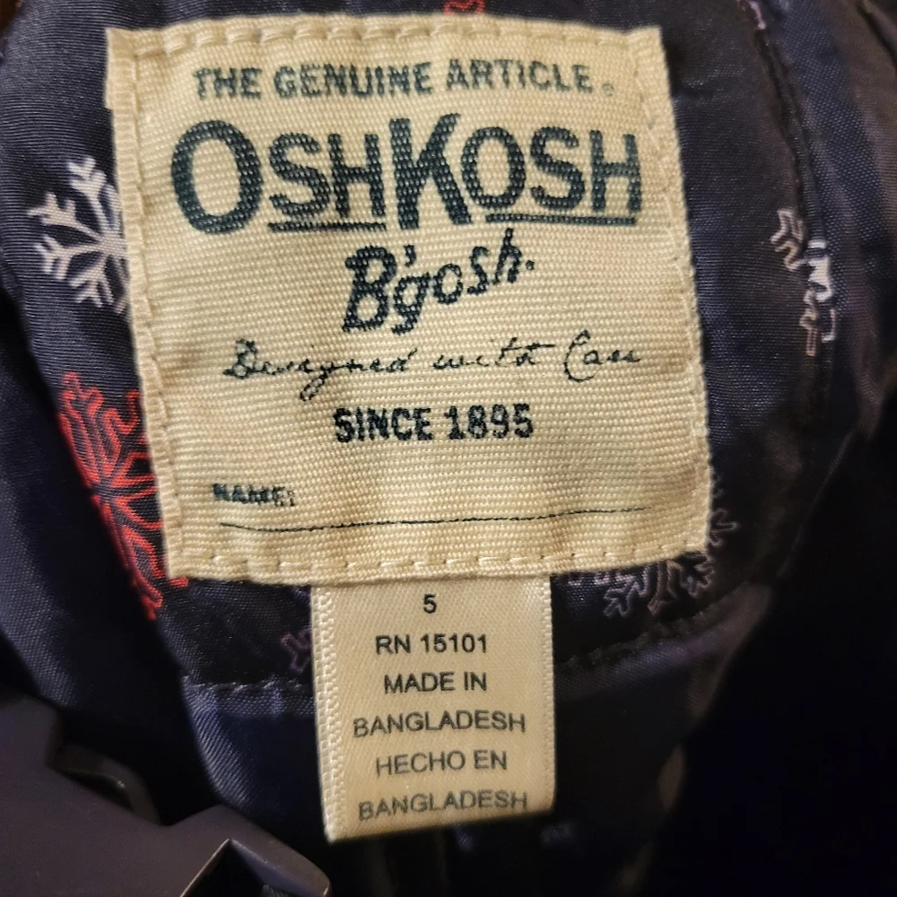 Osh Kosh Snowflake Snow Bib